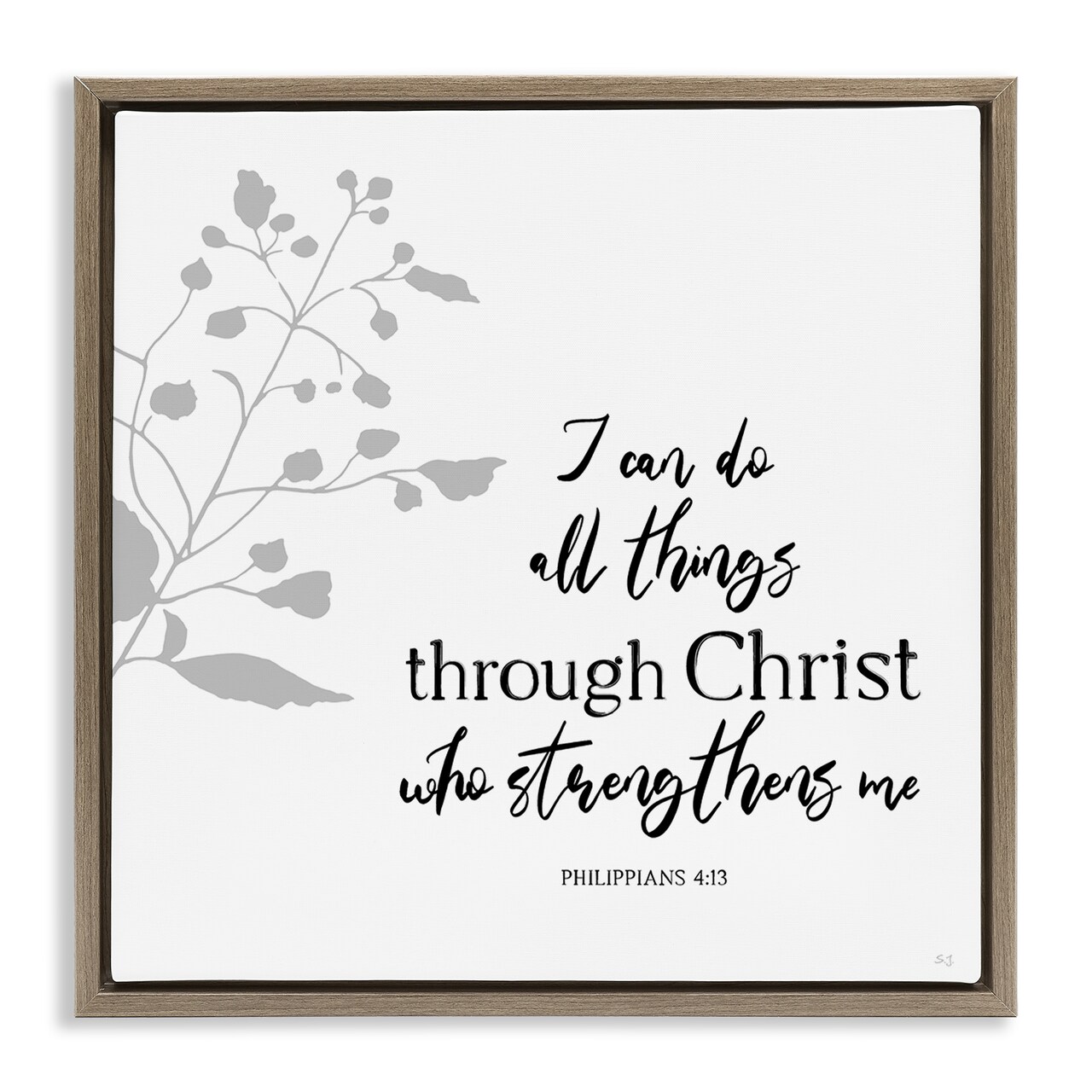 Stupell Industries All Things Through Christ Floating Frame By Val Rhodes